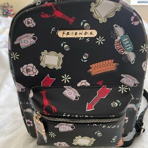 FRIENDS Black Patterned Backpack